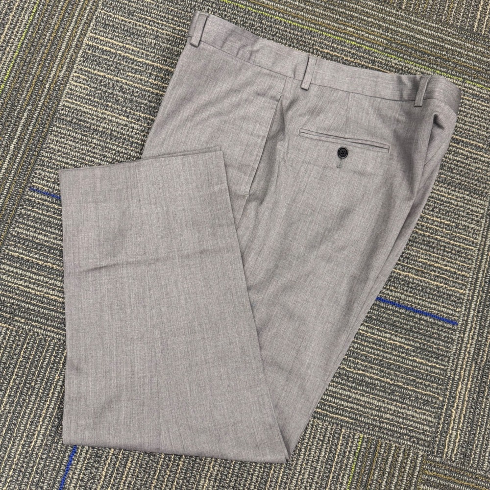 Brooks Brothers Madison Fit Gray Dress Pants Men's 37x32 Tag‎ 36x27 Measures